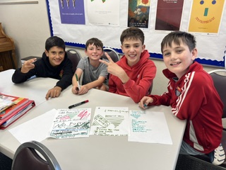 Sixth grade students at Temple Sinai