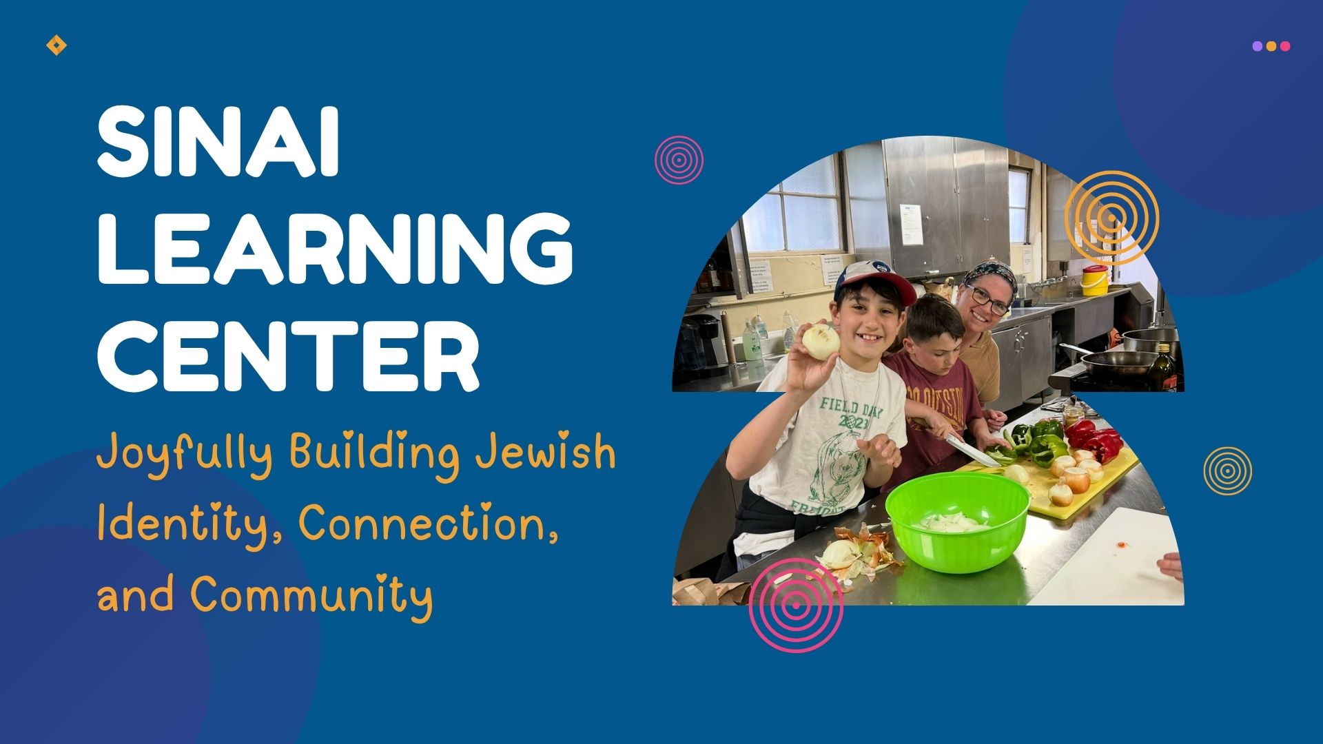 Students and families gathered at the Sinai Learning Center